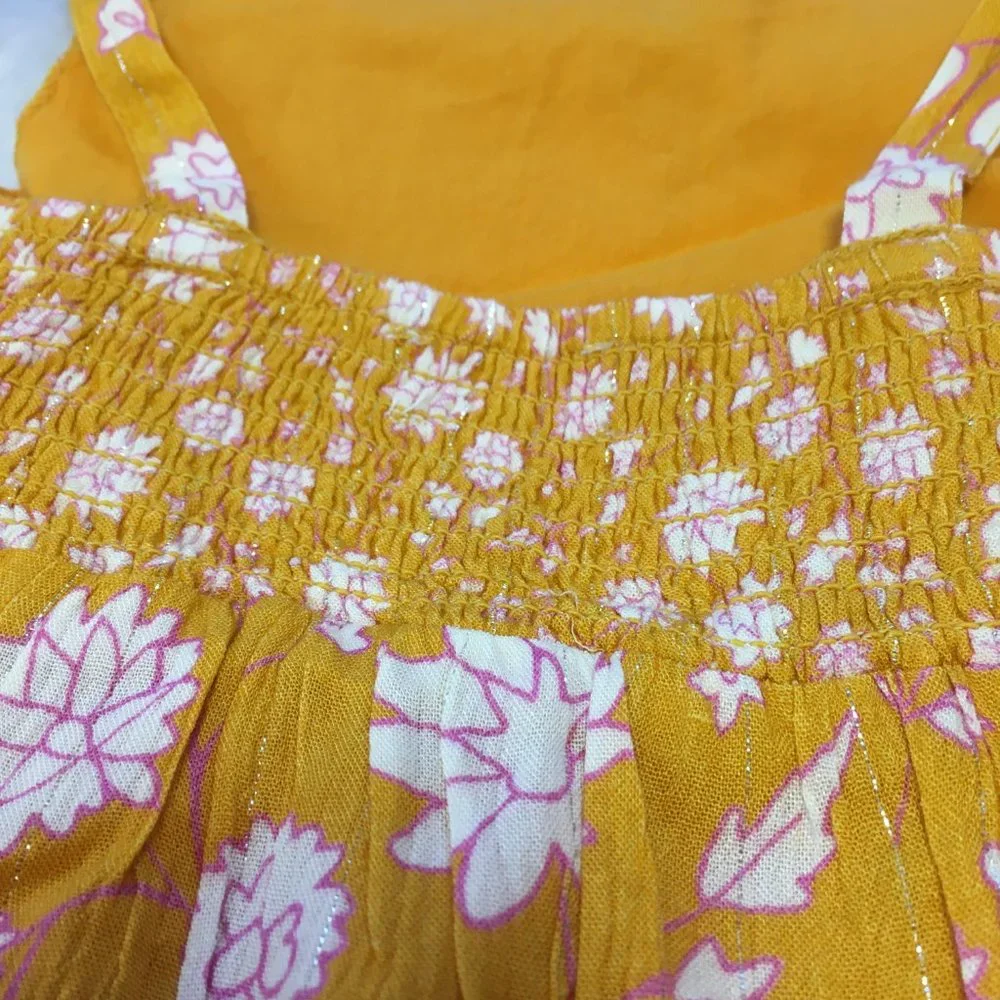 NWT - Cat & Jack Mustard Colored floral dress - Size 4T
